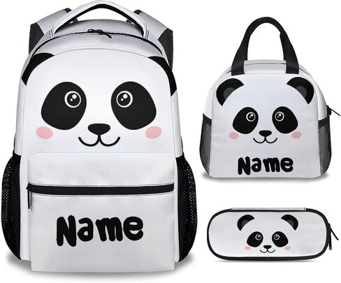 Mercuryelf Panda Backpack with Lunch Box and Pencil Case, Cute Pandas Elementary Kindergarten School Preschool Bookbag for Boys Girls Kids, Set of 3 in Saudi Arabia
