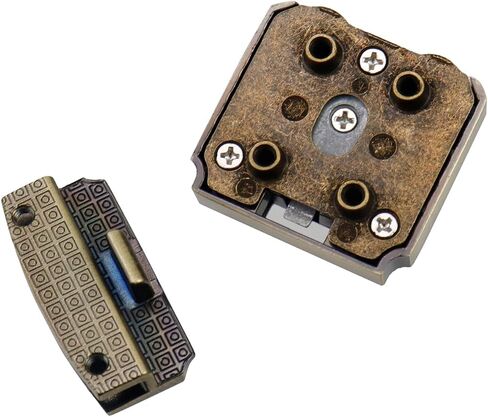 قطعتان من أقفال مجموعة الأمتعة، مشابك برونزية لحقيبة السفر مع مجموعة من 3 أرقام، أقفال كلمة المرور، صندوق أدوات معدني، مشابك للحقائب، استبدال الأقفال، مع براغي in Kuwait