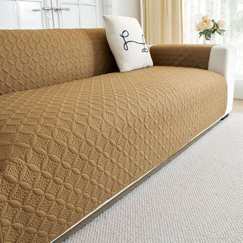 ENVEHUG غطاء أريكة Loveseat قابل للعكس لأريكة وسادتين غطاء مقاوم للماء وغطاء أريكة قابل للغسل مع أشرطة غير قابلة للانزلاق ومطاطية للأطفال والكلاب والقطط والحيوانات الأليفة (رمادي، 104 × 76) in Kuwait