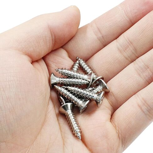 Piutouyar 100 Pack M5 x 20mm Wood Screws, 304 Stainless Steel Screws Round Phillips Head Self Tapping Drywall Screw Fasteners Hardware in Saudi Arabia