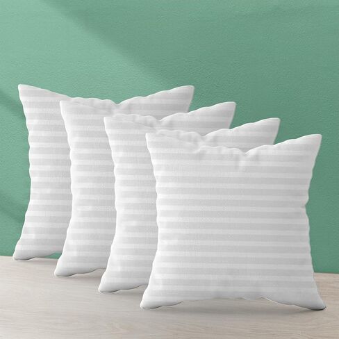 Trendy Home 16x16 Throw Pillow Insert (Set of 4, White) Bed and Couch Pillows Stuffer Hypoallergenic, Decorative Home Outdoor Sofa Pillow Filler (Non Woven, 4 Pack) in Saudi Arabia