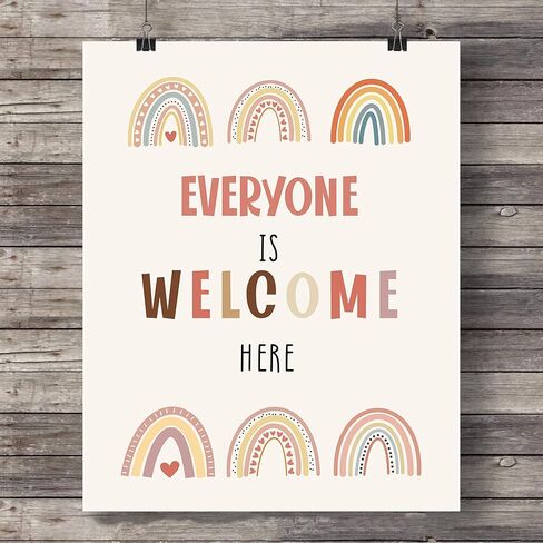 TSUYAWU لوحات فنية جدارية ملهمة للفصول الدراسية، ملصقات تنوع قوس قزح للفصول الدراسية، ملصقات للمعلمين للفصول الدراسية الابتدائية، مجموعة من 4 ملصقات للصحة العقلية لعلم النفس المدرسي in Kuwait