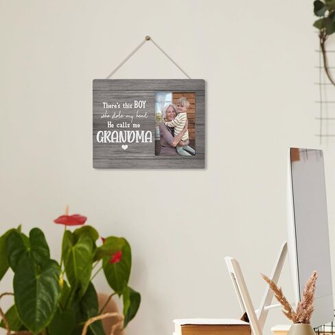 Grandma Picture Frames, Grandson Gifts from Grandma 8x10 Photo Frame,Mothers Day Gifts for Grandma from Grandson,This Boy Who Stole My Heart He Calls Me Grandma Picture Frame for Tabletop Wall in Kuwait