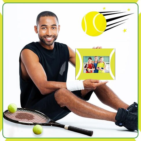 6 Pcs Tennis Photo Frame Sports Athletics Picture Wood Frame Fits 4 x 6 Inches Photograph for Tennis Players Lovers Gift Ideas Desktop Wall Ornaments in Saudi Arabia