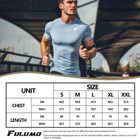 Mens 2-Pack Short-Sleeve Dri-Fit Cooling Shirts with UPF 50+ UV Sun Protection, Quick Dry for Fitness & Running in Saudi Arabia