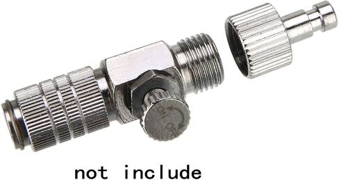 محول صمام تعديل مناسب لفك وصلة التوصيل السريع من HUBEST Airbrush مع 5 تركيب ذكر، 1/8" M-F in Kuwait