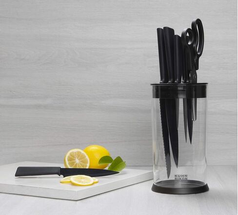 Kuhn Rikon Vision Transparent Storage Block for Knives and Scissors, 8.5 x 3 x 8.5 inches, Rectangular in Saudi Arabia