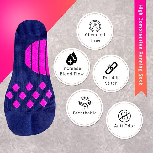 M PAIN MANAGEMENT TECHNOLOGIES Plantar Fasciitis Sock By Stretch, High Compression Running Sock with Arch/Metatarsal Support in Kuwait