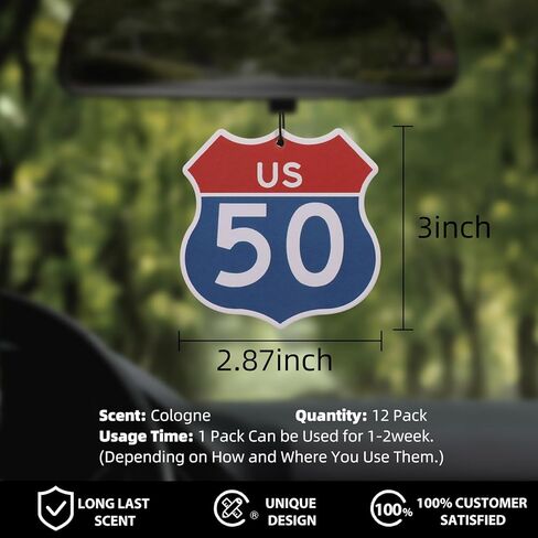 KOMAN Car Air Freshener,New Car Scent Air Fresheners,Hanging Paper Long Lasting Fragrance for Car,Home,Office, Venetian Scent (Pack of 12) in Kuwait