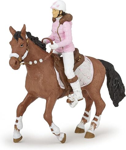 Papo - Hand-Painted - Figurine - Horses,Foals and Ponies - Winter rider-52011 - Collectible - for Children - Suitable for Boys and Girls - from 3 Years Old in Saudi Arabia