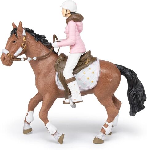 Papo - Hand-Painted - Figurine - Horses,Foals and Ponies - Winter rider-52011 - Collectible - for Children - Suitable for Boys and Girls - from 3 Years Old in Saudi Arabia