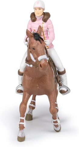 Papo - Hand-Painted - Figurine - Horses,Foals and Ponies - Winter rider-52011 - Collectible - for Children - Suitable for Boys and Girls - from 3 Years Old in Saudi Arabia