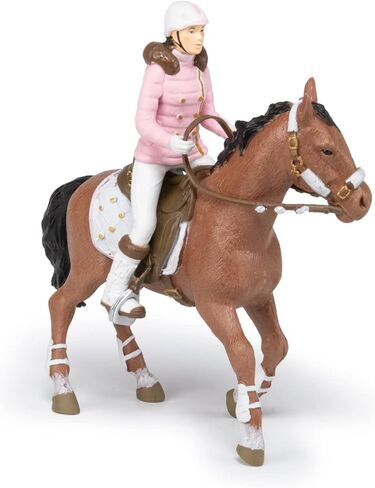 Papo - Hand-Painted - Figurine - Horses,Foals and Ponies - Winter rider-52011 - Collectible - for Children - Suitable for Boys and Girls - from 3 Years Old in Saudi Arabia