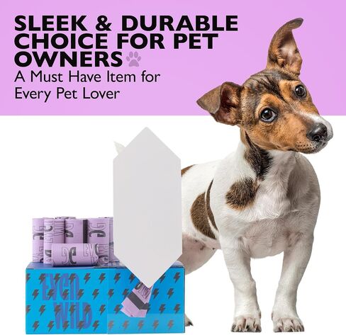 Dog Poop Bag Dispenser with 8 Poop Bag Rolls, Stainless-Steel Dog Bag Holder with Magnetic Door Closure, Indoor and Outdoor Poop Bag Dispenser, Holds 8-9 Rolls, 7.75" x 3.25", Black in Saudi Arabia