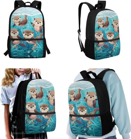 Killer Whale Backpack for School with Lunchbox and Pencil Case Moon Night Kids Bookbag and Lunch Box Set Elementary Schoolbag Lunchbox 3 in 1 Back To School Bag Lunch Bag in Saudi Arabia