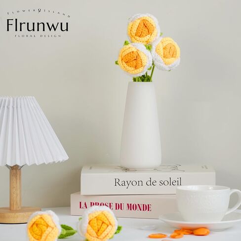 Artificial Daisy Flowers Crochet Flowers Completed Handmade Daisy for Home Decoration and Valentine's Day Birthday Wedding Home decoration Gift,12Pcs (Daisy White) in Saudi Arabia