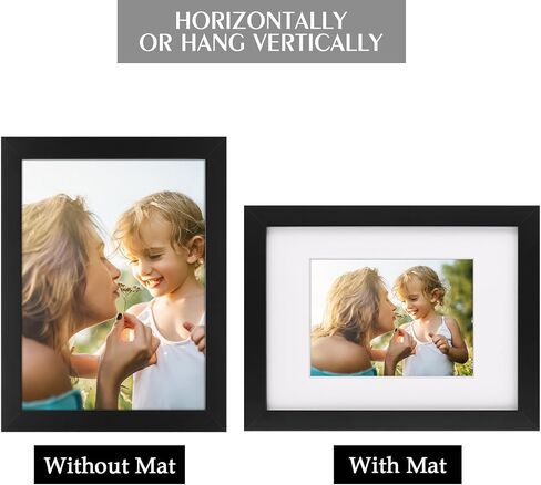 Golden State Art, A2 Black Photo Frame - Solid Wood And Display A2 (16.5X23.4) Picture Without Mat -Acrylic Glass (Wall Display) in Saudi Arabia
