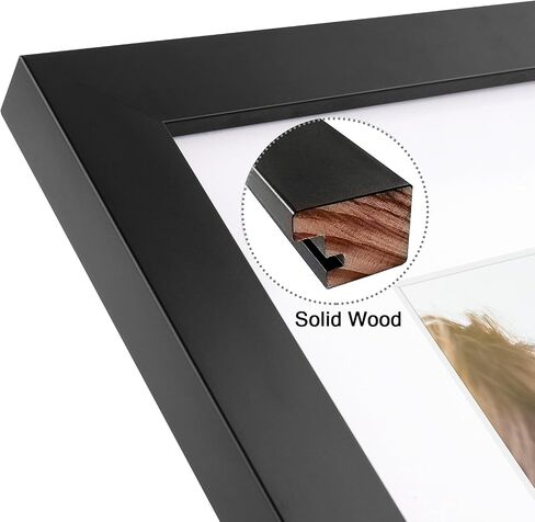 Golden State Art, A2 Black Photo Frame - Solid Wood And Display A2 (16.5X23.4) Picture Without Mat -Acrylic Glass (Wall Display) in Saudi Arabia