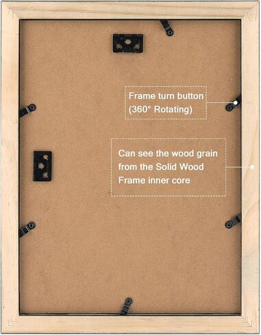 Golden State Art, A2 Black Photo Frame - Solid Wood And Display A2 (16.5X23.4) Picture Without Mat -Acrylic Glass (Wall Display) in Saudi Arabia