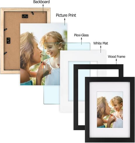 Golden State Art, A2 Black Photo Frame - Solid Wood And Display A2 (16.5X23.4) Picture Without Mat -Acrylic Glass (Wall Display) in Saudi Arabia