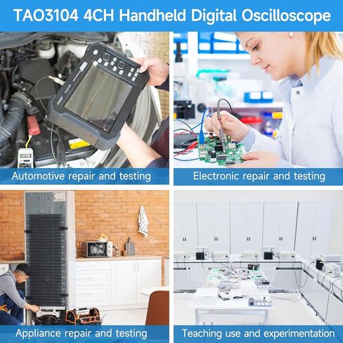 OWON TAO3104 4CH Handheld Digital Oscilloscope with 100MHz Bandwidth and 1GS/s Sample Rate,40M record length,SCPI, and LabVIEW Supported, 8 inch high resolution LCD in Saudi Arabia