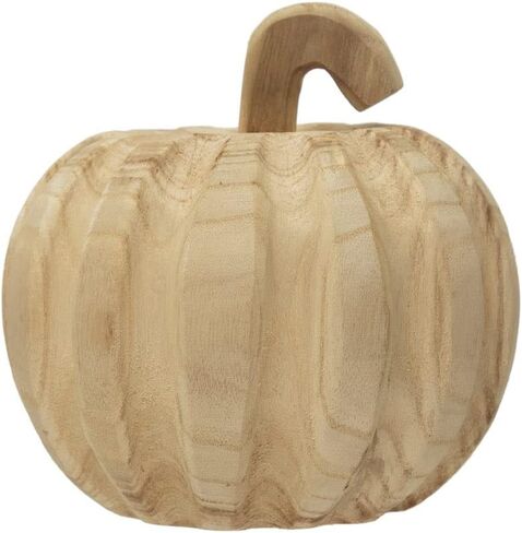 Creative Co-Op Hand-Carved Paulownia Wood Pumpkin, Large in Saudi Arabia