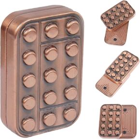 Fidget Toys Adults Metal Fidget Slider Magnetic EDC Haptic Fidget Toys for Adults - Copper