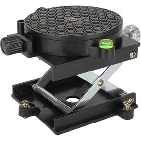 Lab Lifting Platform 2.56in Laboratory Scissor Jack Expandable Scissor Lift Stand 360° Rotation Auto-Leveling Bracket Fine-Tuning Scientific Scissor Jack Lift Table