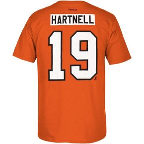 Philadelphia Flyers Scott Hartnell Orange Net Print T Shirt