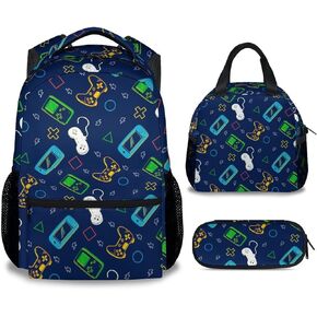 Gamer Backpack for Boys, 16 Inch Gaming Backpacks for School, Cool, Adjustable Straps, Durable, Lightweight, Large Capacity Bookbag for Kids