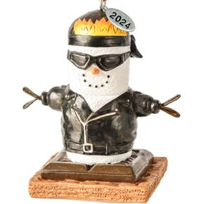 Motorcycle Ornament - Motorcycle Christmas Ornament, Cute Smores Biker Ornament - Biker Gifts, Motorcycle Gifts - Comes in A Gift Box