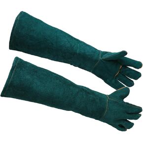 23.6" Animal Handling Gloves, Bite Proof Gloves for Cat Reptile Dog Snake Lizard Falcon, Puncture&Scratch Resistant Trapping Gloves