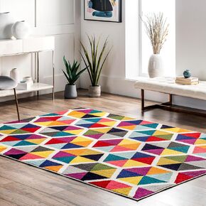 nuLOOM Maris Colorful Geometric Tiles Area Rug, 3x5, Multi