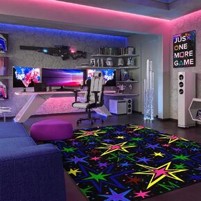 Joy Carpets Fluorescent Kapow 6' x 6' Area Rug