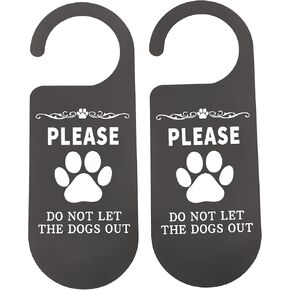 CENWA 2PCS Please Don' t Let The Cats/Dogs Out Funny Door Hanger Sign Please Do Not Disturb Funny Cat Lovers Decoration Ideal for Cat House (LET THE CATS OUT)