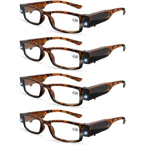 Reading Glasses with Lights Led Readers Eyeglasses with Lights Magnifier Reader
