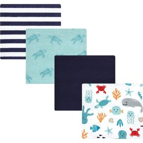 Hudson Baby Unisex Baby Cotton Flannel Receiving Blankets, Neutral Woodland Pals, One Size in Kuwait