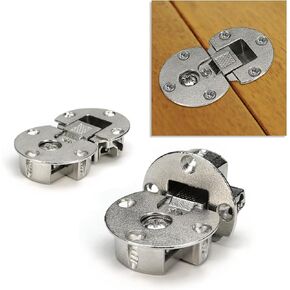 Flap Hinges (1 Pair) Closet Cabinet Door Hinges Adjustable Flat Hinges