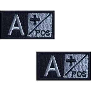 Tactical Blood Type Patches O- Negative NEG Hook and Patch 2"x1" Embroidered Morale Military Navy Army Badge for Outdoors Patches (O-) in Kuwait