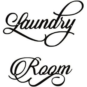Metal Laundry Wall Decor, Vintage Laundry Wall Sign Art Laundry Room Decor Decoration Hanging Decor for Laundry Room Decor, 13.8 x 8.6 inch, Black