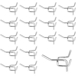 100 Pcs J Pegboard Hooks, Metal Peg Hooks, Will Not Fall Out Shelving Hooks Fits All Standard Sized Pegboards Garage Storage Organizer