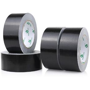 BOMEI PACK 4Pack Black Heavy Duty Duct Tape, 1.88 inches x 30 Yards, Strong Waterproof and Tear by Hand, for Repairs, Industrial and Professional Use, 8.3Mil Thick