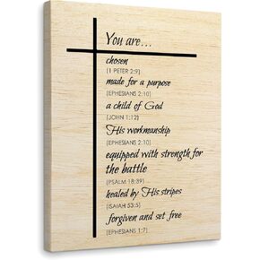 WODMIS Bible Verses Christian Wall Decor Framed Canvas Wall Art,Scripture Religious Wall Decor Art Home Decorations For Home Living-Room Bedroom,Inspirational Religious Christian Wall Decor 11x14