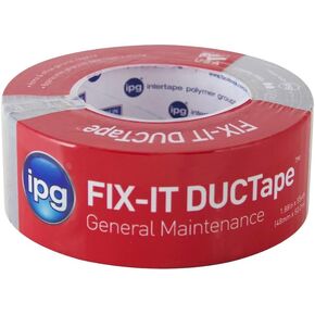 IPG Fix-It DUCTape, General Maintenance Duct Tape, 1.88" x 55 yd, Silver (Single Roll)