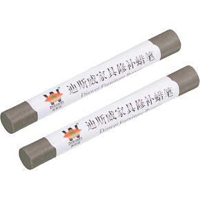 uxcell Wood Wax Filler Stick, Furniture Crayons Wooden Repair Wax Filler Stick Touch Up Wax Paint Pens for Scratches Holes Floor Laminate Carpenters Tables Desks, Dark Gray, 2Pcs