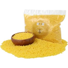 Danilovo Beeswax Pellets 1 lb for Candle Making, Soap & Lotion – Long-Lasting, Natural Beeswax Candle Wax Pellets – Candle Making Supplies [Yellow]