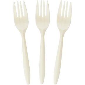 شوكة أدوات مائدة للاستعمال مرة واحدة صديقة للبيئة مقاس 6 بوصات من GreenWorks، عدد 1000 شوكة متوسطة الوزن من نشا الذرة ذات أساس حيوي in Kuwait