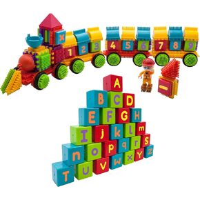 PicassoTiles PTB106 106pcs Hedgehog Lock Building Blocks Tiles Pink Castle Theme Set w/Human Figures Learning Playset STEM Toy Set Educational Kit Child Brain Development Preschool Kindergarten Toy
