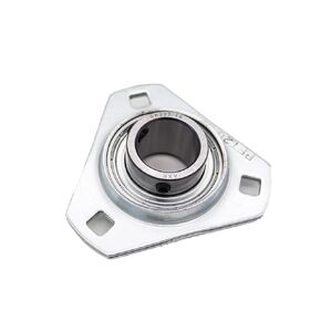 AXK 1PC SBPFT205-16 (25.4mm) Stamped Steel Housed Units Setscrew Locking 3-Bolt Flange housing