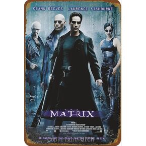 QICH Matrix Retro Vintage Tin Sign Funny Poster - 8×12 Inch Tin Metal Sign for Garage, Bar, Cinema, Living Room, Man Cave, Art Deco in Saudi Arabia